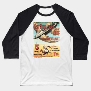 CENT MILLE LIEUES One Hundred Thousand Leagues Vintage French Baseball T-Shirt